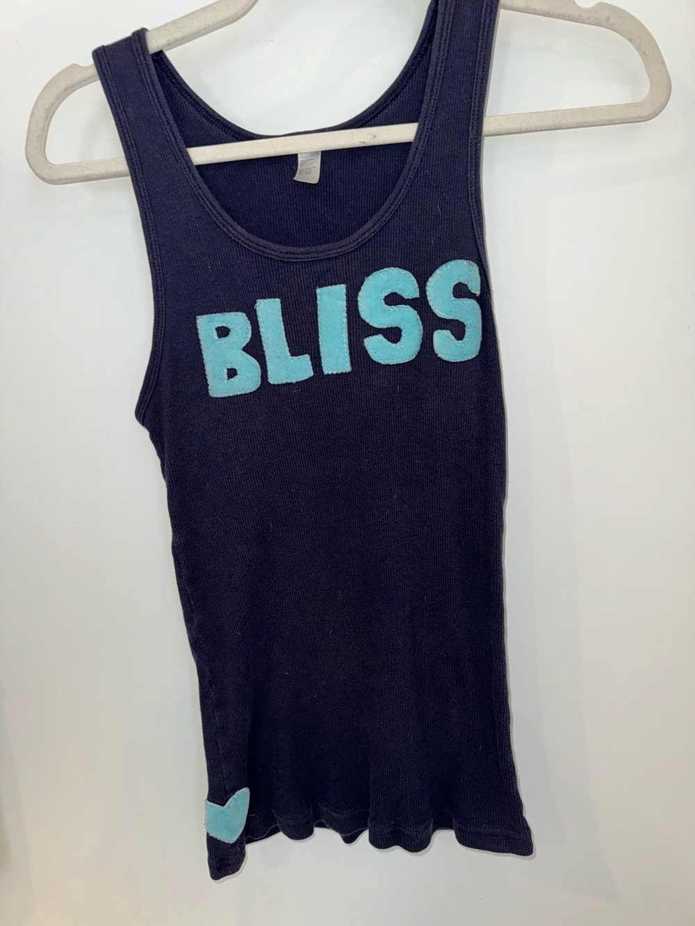 Navy Blue Graphic BLISS Tank Top - Women Size Large